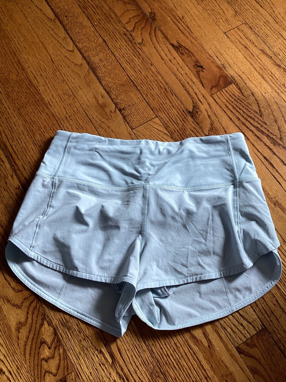 Lululemon High Waisted Speed Up Light Blue Size 6 Shorts